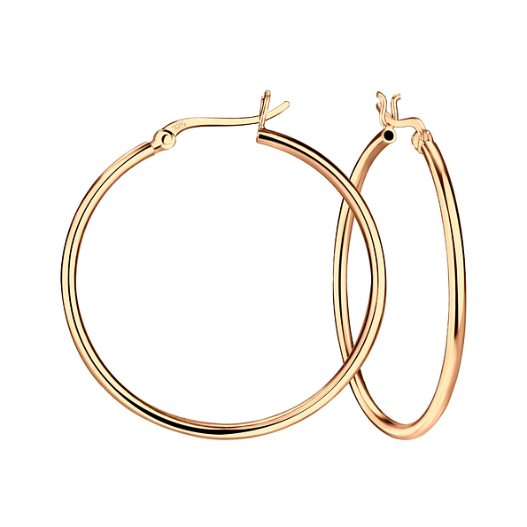 Wholesale 40mm Silver French Lock Hoop Earrings