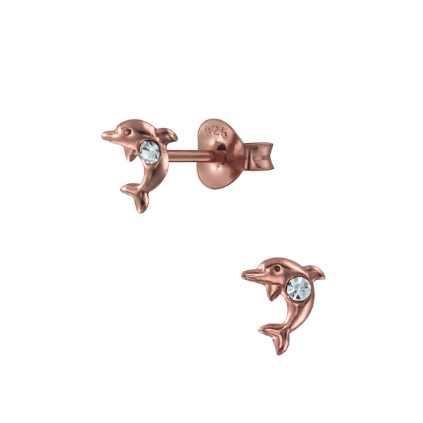 Wholesale Silver Dolphin Stud Earrings