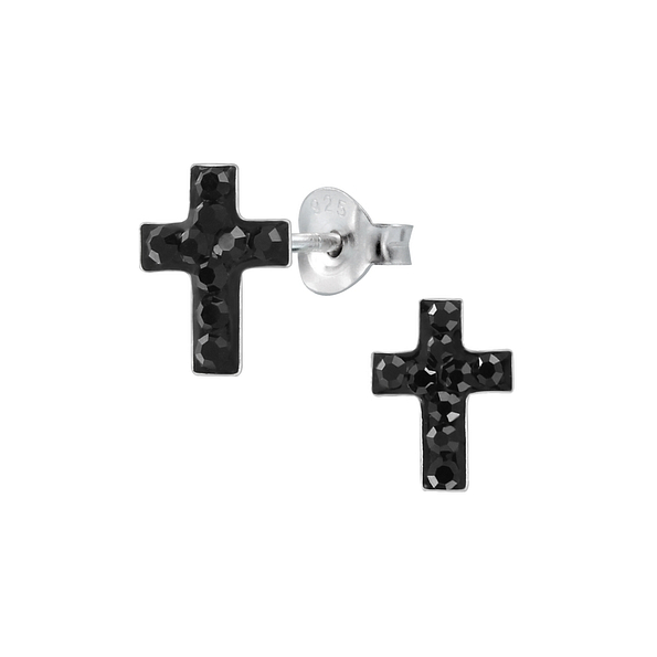 Wholesale Silver Cross Stud Earrings