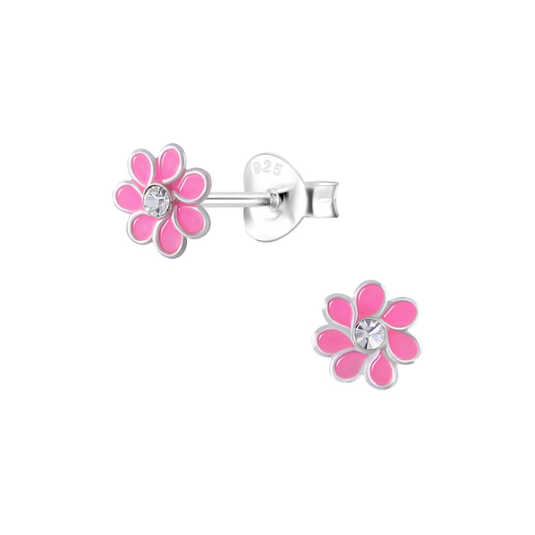 Wholesale Silver Flower Stud Earrings