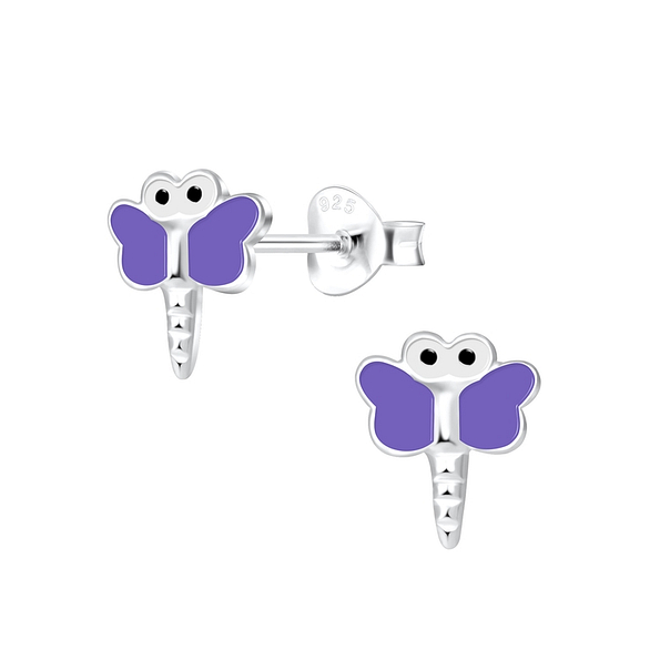 Wholesale Silver Dragonfly Stud Earrings