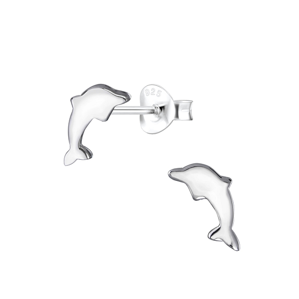 Wholesale Silver Dolphin Stud Earrings