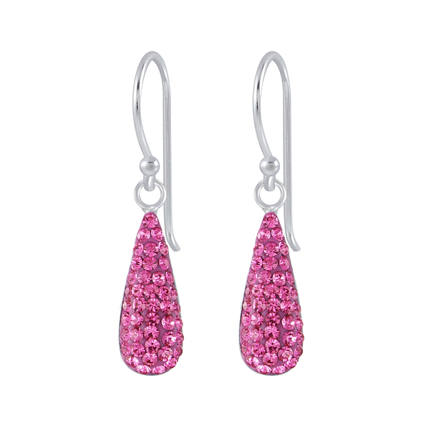 Wholesale Silver Crystal Drop Earrings