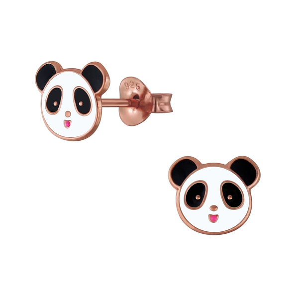 Wholesale Silver Panda Stud Earrings