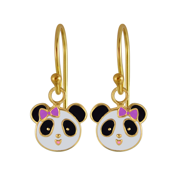 Wholesale Silver Panda Earrings