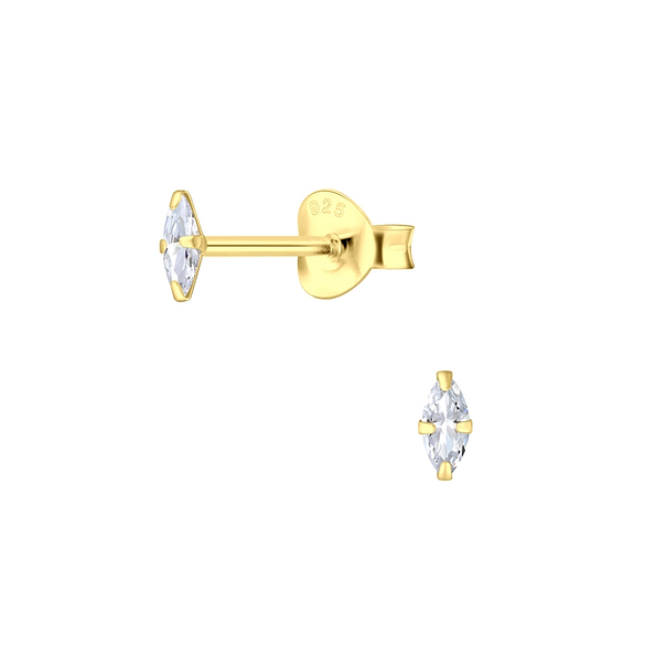 Wholesale 2x4mm Marquise Cubic Zirconia Stud Earrings