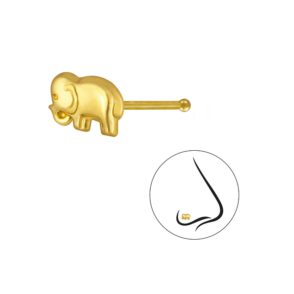 Wholesale Silver Elephant Nose Stud With Ball