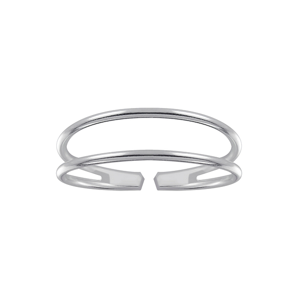 Wholesale Silver Double Line Ring