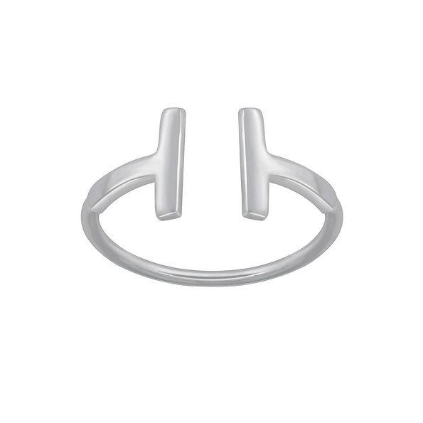 Wholesale Silver Double Bar Ring