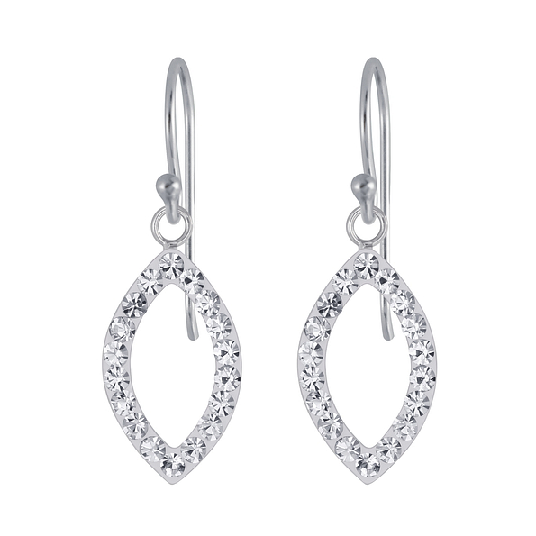 Wholesale Silver Marquise Crystal Earrings