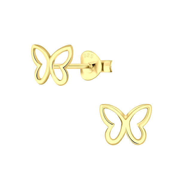 Wholesale Silver Butterfly Stud Earrings