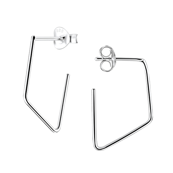 Wholesale Silver Geometric Stud Earrings