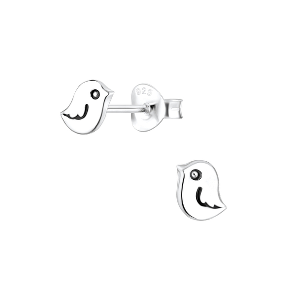 Wholesale Silver Bird Stud Earrings