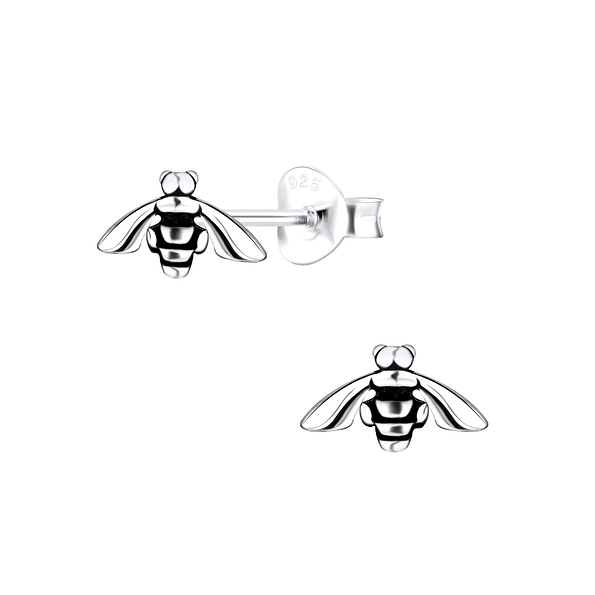 Wholesale Silver Bee Stud Earrings