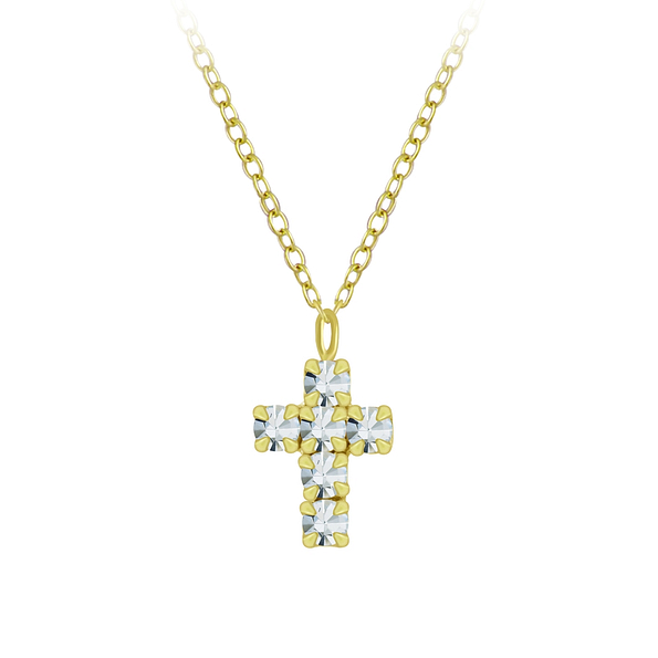 Wholesale Silver Cross Crystal Necklace