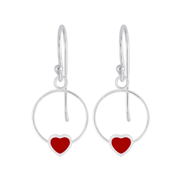 Wholesale Silver Heart Wire Earrings