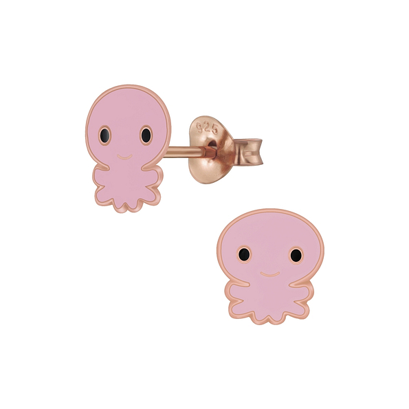 Wholesale Silver Octopus Stud Earrings