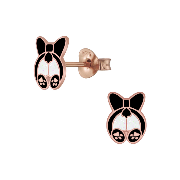 Wholesale Silver Dog Stud Earrings