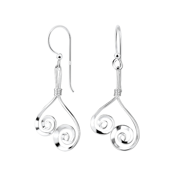 Wholesale Silver Spiral Earrings