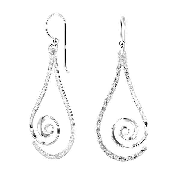 Wholesale Silver Spiral Earrings