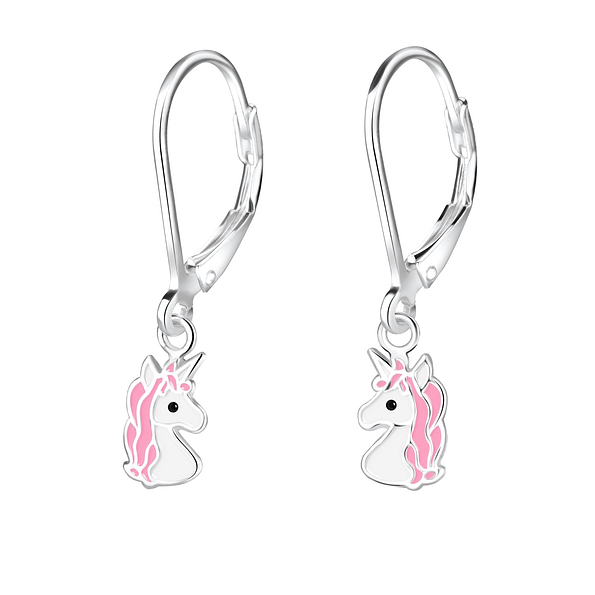 Wholesale Silver Unicorn Lever Back Earrings