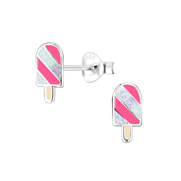 Wholesale Silver Ice Cream Stud Earrings