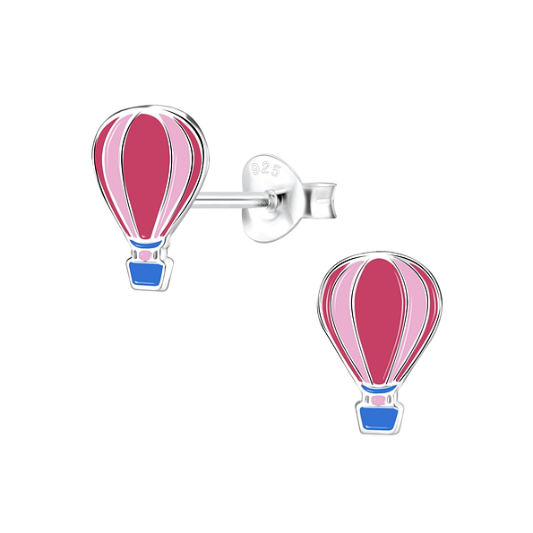 Wholesale Silver Hot Air Balloon Stud Earrings