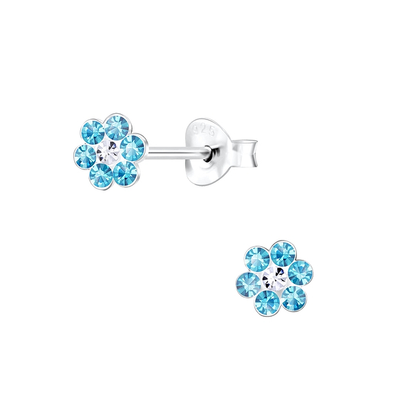 Wholesale Silver Flower Stud Earrings