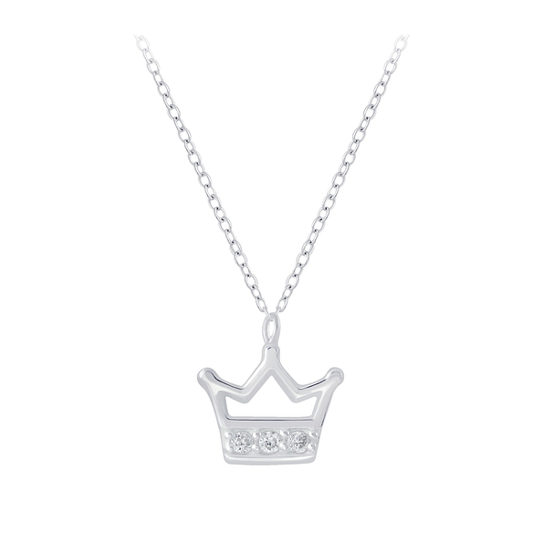 Wholesale Silver Crown Necklace