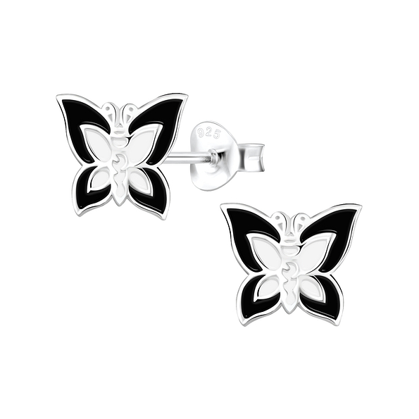 Wholesale Silver Butterfly Stud Earrings
