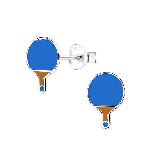 Wholesale Silver Table Tennis Stud Earrings