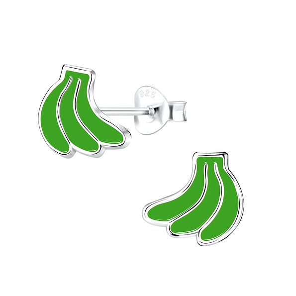 Wholesale Silver Banana Stud Earrings