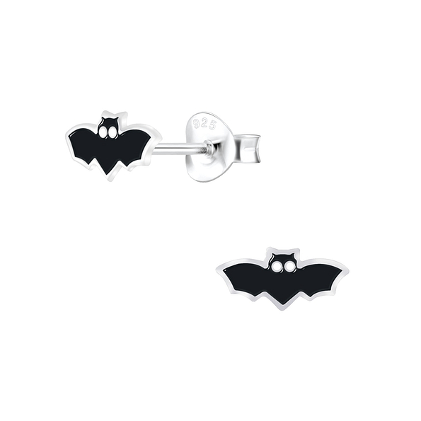 Wholesale Silver Bat Stud Earrings