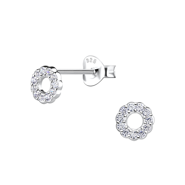 Wholesale Silver Round Stud Earrings