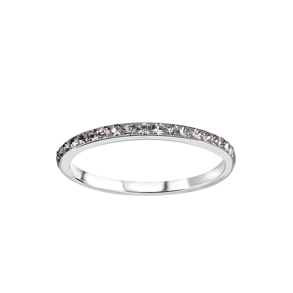 Wholesale Silver Crystal Band Ring