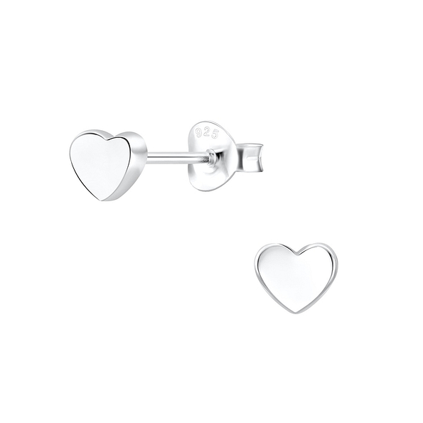 Wholesale Silver Heart Stud Earrings