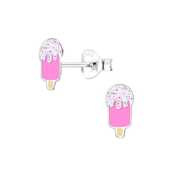 Wholesale Silver Ice cream Stud Earrings