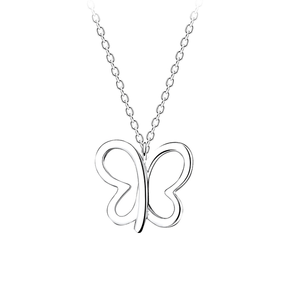 Wholesale Silver Butterfly Necklace