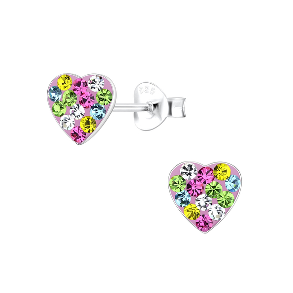 Wholesale Silver Heart Stud Earrings