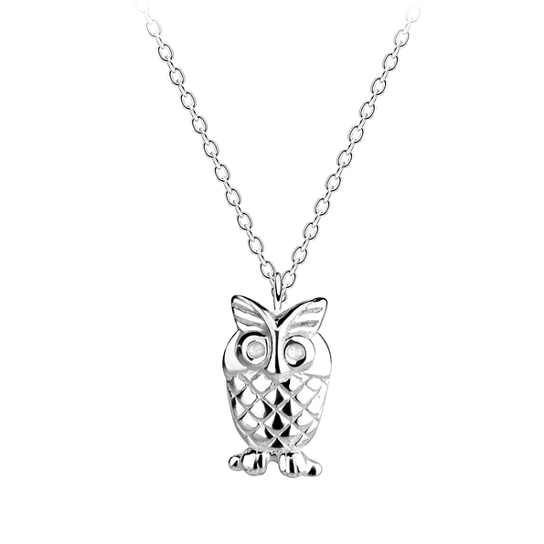 Wholesale Silver Owl Necklace