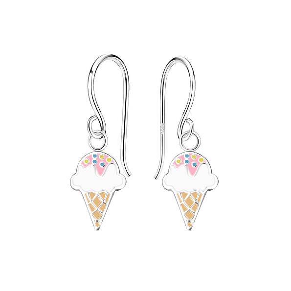 Wholesale Silver Ice Cream Earrings