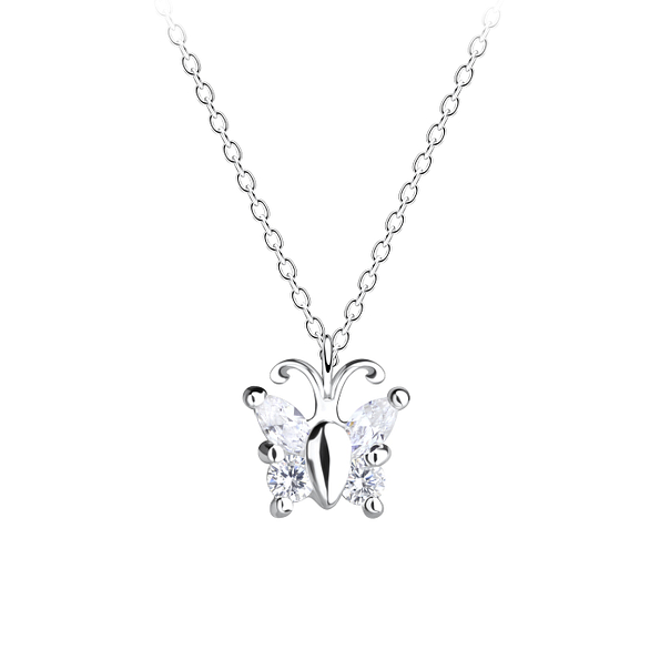 Wholesale Silver Butterfly Necklace