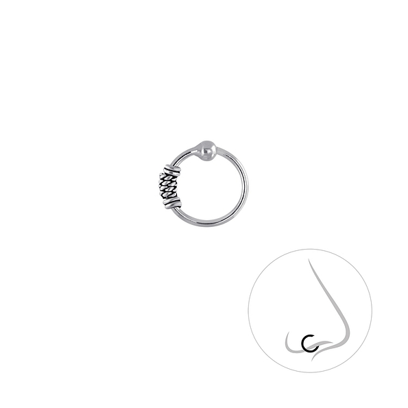 Wholesale Silver Bali Ball Closure Ring