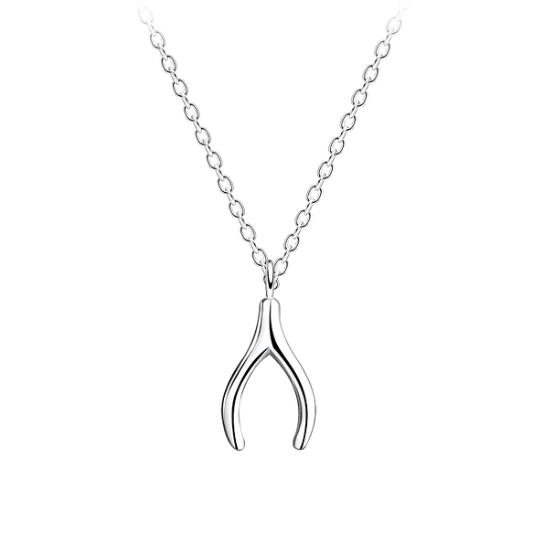 Wholesale Silver Wishbone Necklace