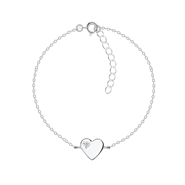 Wholesale Silver Heart Bracelet