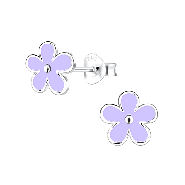 Wholesale Silver Flower Stud Earrings