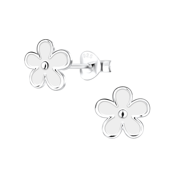 Wholesale Silver Flower Stud Earrings