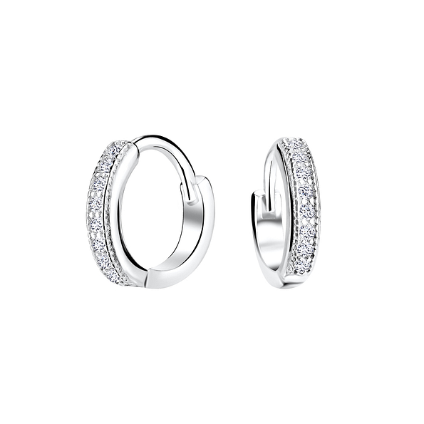 Wholesale 12mm Silver Huggie Earrings
