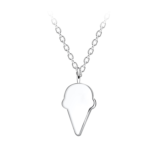 Wholesale Silver Ice Cream Necklace