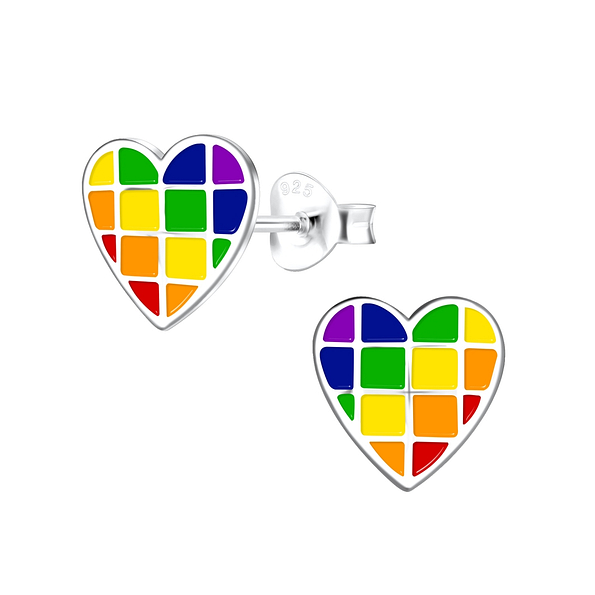 Wholesale Silver Heart Stud Earrings